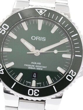 ORIS Aquis 773 7730 4157 Date green Dial Automatic Men's Watch_887927